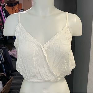 NWT Roxy White Lace Cropped Tank Top